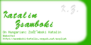 katalin zsamboki business card